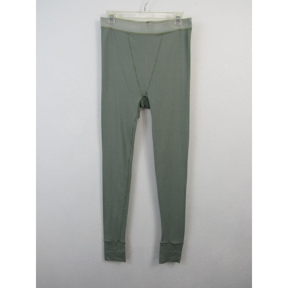 Skims Large Stretch Cotton Rib Leggings Mineral Green Sage Loungewear Athleisure